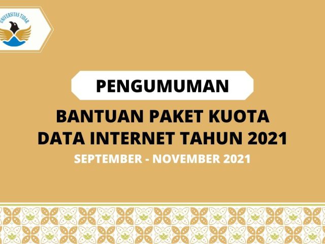 PENGUMUMAN BANTUAN PAKET KUOTA DATA INTERNET TAHUN 2021