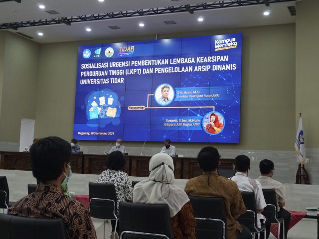 Bekerjasama dengan Arsip Nasional Republik Indonesia (ANRI), UNTIDAR Adakan Sosialisasi Urgensi Pembentukan Lembaga Kearsipan Perguruan Tinggi (LKPT) dan Pengelolaan Arsip Dinamis