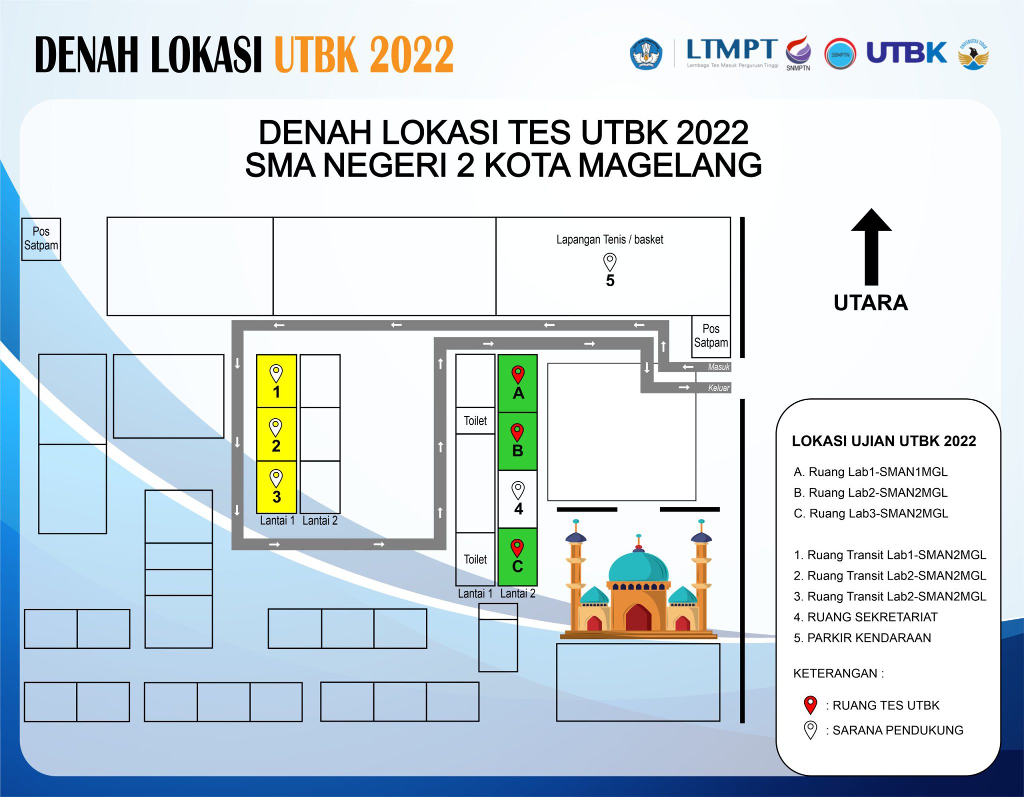 Denah Lokasi Pusat Utbk Universitas Tidar Tahun 2022 Universitas