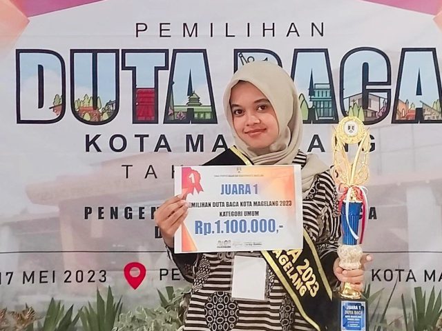 Alda Aulia Nadhila, Mahasiswi Prodi S1 Akuntansi, Raih Juara 1 Duta Baca Kota Magelang 2023