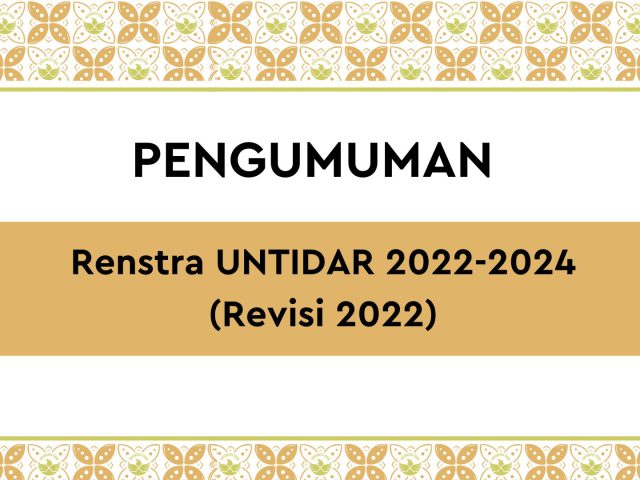 Renstra UNTIDAR 2022-2024 (Revisi 2022)