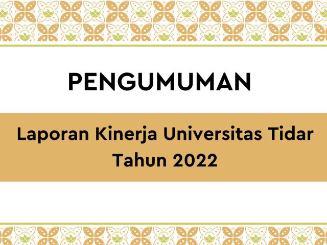 Laporan Kinerja Universitas Tidar Tahun 2022